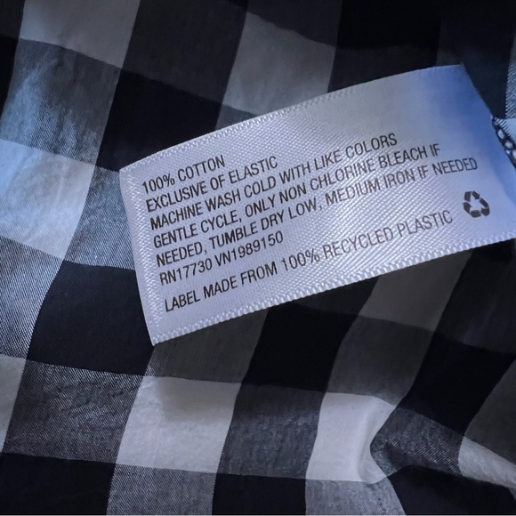 A New Day Gingham Puff Sleeve Blouse L - Picture 8 of 8